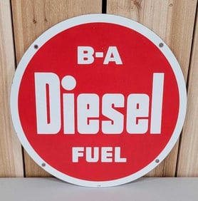 B-A Diesel Fuel Porcelain Pump Sign (TAC)