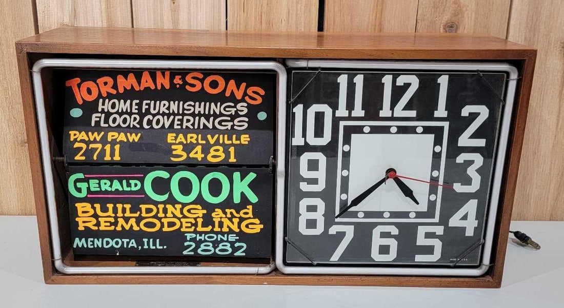 Rotating Neon Advertising Clock (1 of 4)