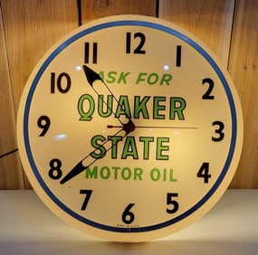 Ask for Quaker State Motor Oil Lighted Clock