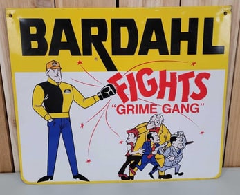 Bardahl Fights "Grime Gang" w/Image Metal Sign (TAC)