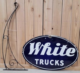 White Trucks Porcelain Sign (TAC)
