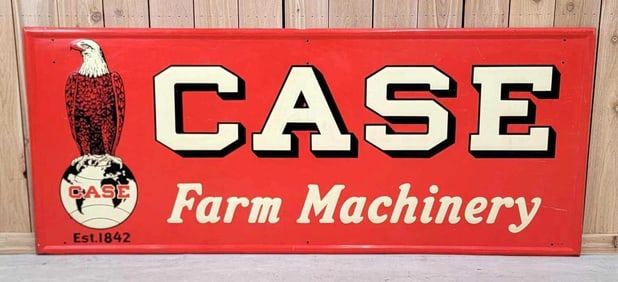 Case Farm Machinery w/Ole Abe Logo Metal Sign