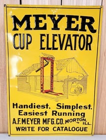 WOW! Meyer Cup Elevator w/Image Metal Sign (TAC)