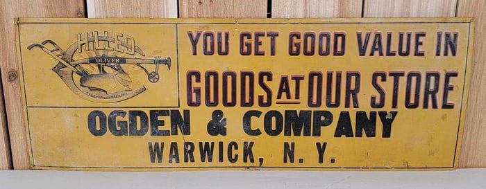 Oliver Chilled Plow Logo Metal Tacker Sign (TAC)