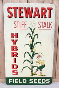 Stewart Stiff Stalk" Hybrids w/Great Image Metal Sign (TAC)