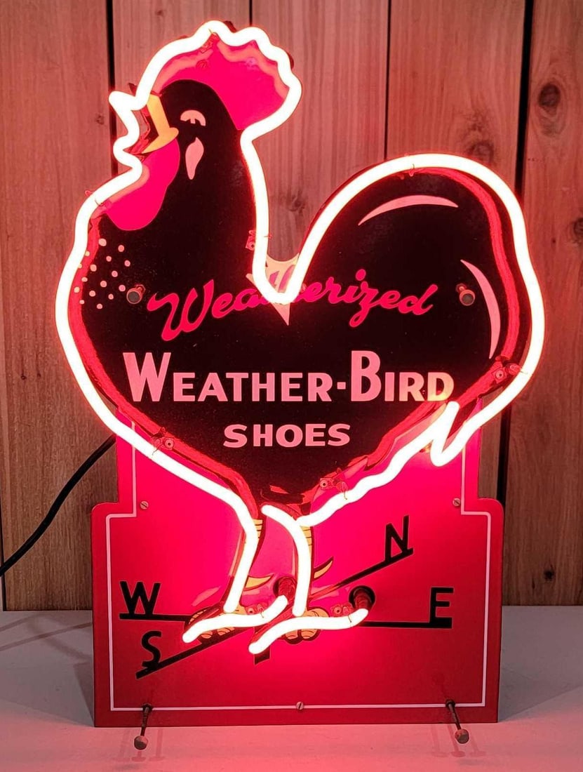 Weather-Bird Shoes Porcelain Neon Counter-Top Sign (TAC) (1 of 7)