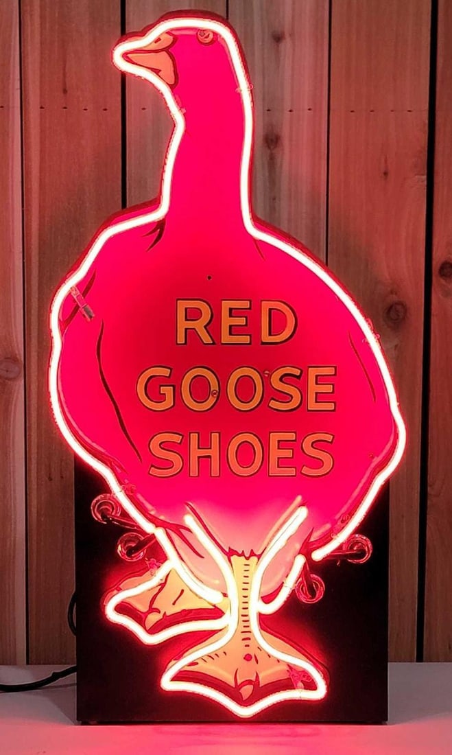 Red Goose Shoes Porcelain Neon Sign (TAC) (1 of 6)