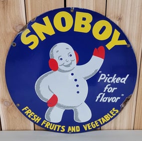 Snoboy "Picked for flavor" w/Logo Porcelain Sign (TAC)