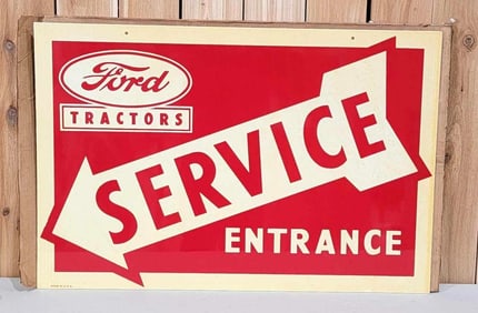 Ford Tractor Service Entrance Metal Sign NIB (TAC)