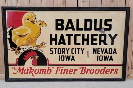 Makomb Finer Brooders w/Chick Image Metal Sign (TAC)