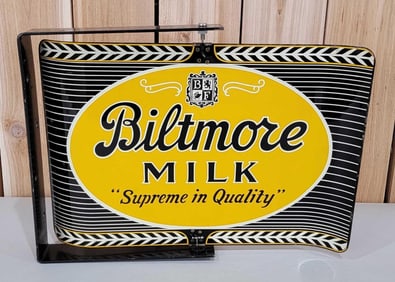 Biltmore Milk "Supreme in Quality" Metal Spinner Sign (TAC)