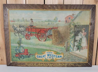 The Great Western Lines "Smith Manufacturing Co. w/Great Image Metal Sign (TAC)