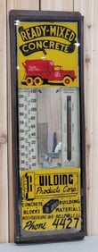 Ready Mix Concrete Building Products Belleville, Ill Reverse Painted Thermomenter