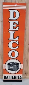 Delco Batteries w/Six Volt Image Metal Sign (TAC)