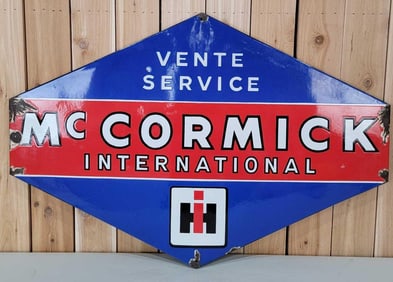 IH McCormick International Vente Service Porcelain Sign (TAC)