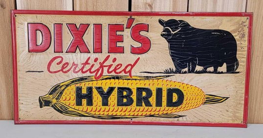 Dixie's Certified Hybrid w/Logos Metal Sign (TAC)