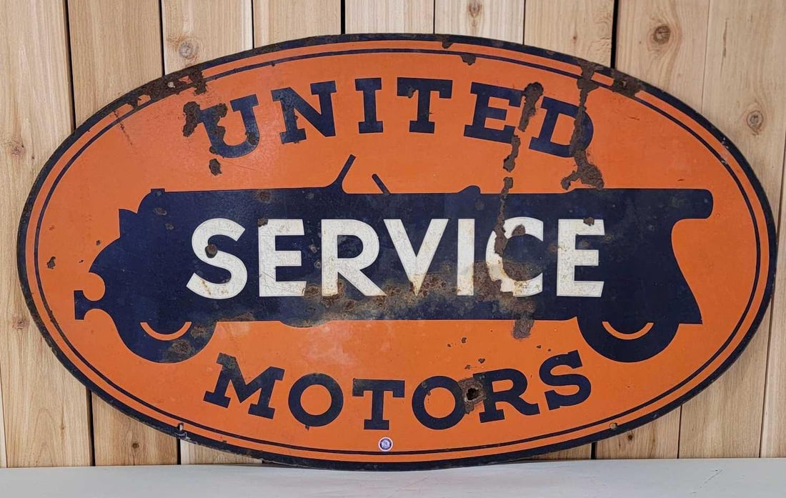 United Motor Service w/Logo Porcelain Sign (TAC) (1 of 7)