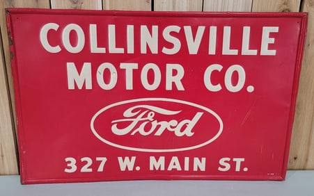 Ford (tractor) Collinsville Motor Co. Metal Sign (TAC)
