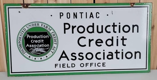 PCA Production Credit Association Field Office Porcelain Sign (TAC)