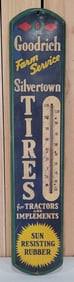 Goodrich Farm Service Slivertown Tires Metal Thermometer (TAC)