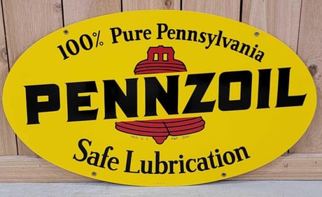 Pennzoil "Safe Lubrication" Metal Sign (TAC)