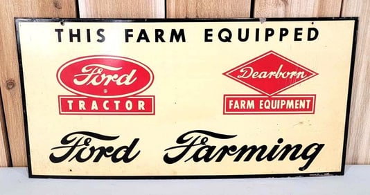 This Farm Equipped Ford Farming Metal Sign (TAC)