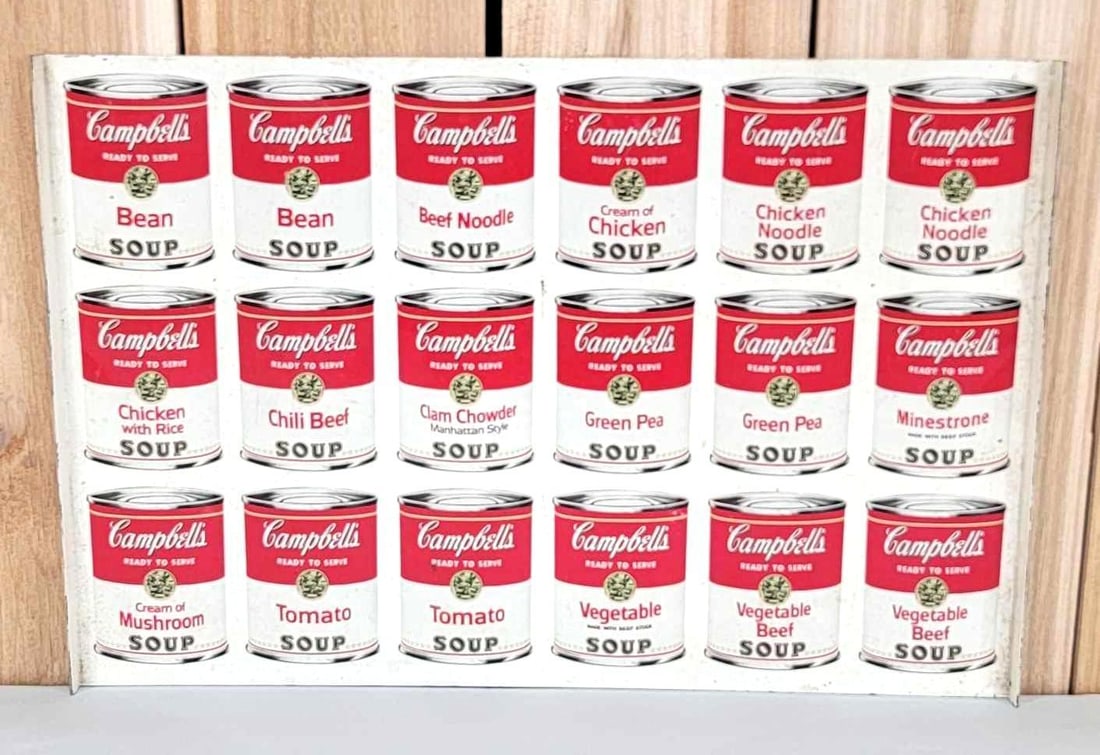 Campbell's Soup w/Image of Different Soup Cans Metal Sign (TAC) (1 of 5)