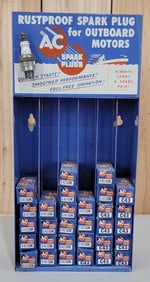 AC Spark Plugs Rustproof for Outboard Motors Metal Display (TAC)