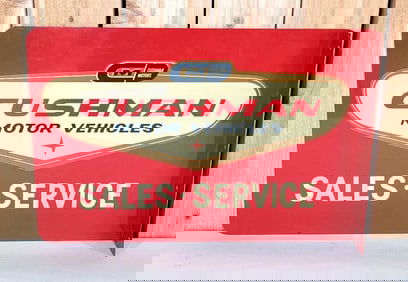 Cushman Motor Vehicles Sales-Service Metal Flange Sign (TAC)