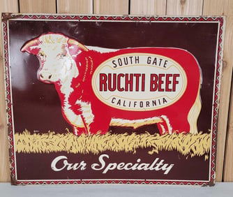 Richti Beef Our Specialty South Gate California Metal Sign (TAC)