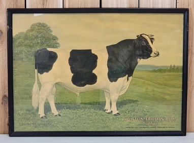 1923 Holstein-Friesian w/Image Canvas Print Framed