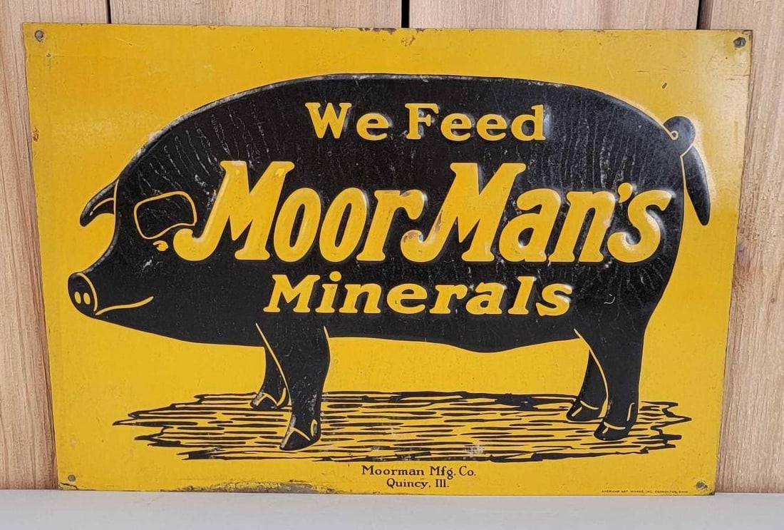 We Feed MoorMan's Minerals w/Hog Image Metal Sign (TAC) (1 of 5)