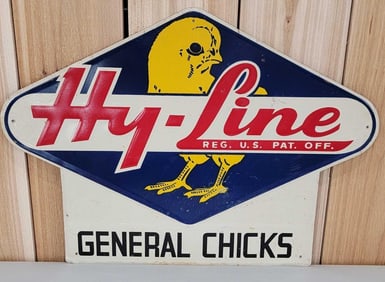 Hy-Line General Chicks w/Logo Metal Sign (TAC)