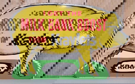 Kraft "I Get The Milk Bank Boost From Kraylets" Metal Sign (TAC)