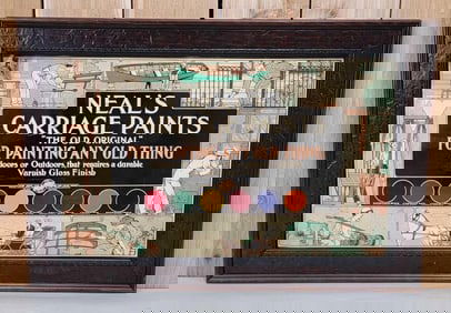 Neal's Carriage Paints w/Images Celluloid Sign