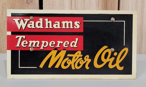 Wadhams Tempered Motor Oil Rack Sign (TAC)