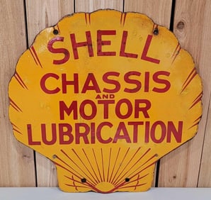 Shell Chassis & Motor Lubrication Porcelain Sign (TAC)