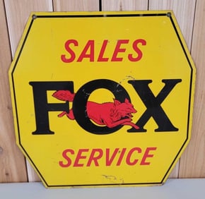 Fox (equipment) Sales Service w/Logo Metal Sign (TAC)