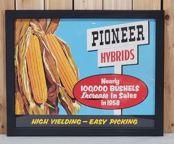 Original 1958 Pioneer Hybrids Poster Framed