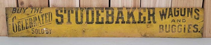 Buy the Celebrated Studebaker Wagons & Buggies Wood Sign
