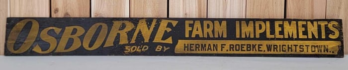 Osborne Farm Implements Wood Sign