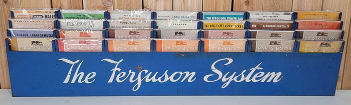 The Ferguson System Metal Literature Rack Full of Sales Literature