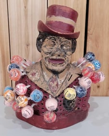 Ceramic Clown Heap Lolli-Pop Point of Sale Display