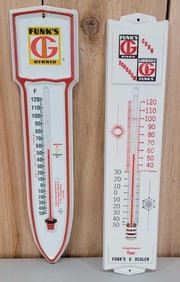 2-Funk's Hybrids Metal Thermometers