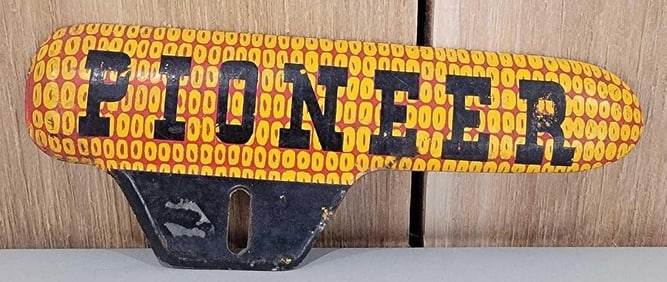 Pioneer Embossed Ear of Corn License Plate Attachment
