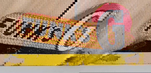 Funk's G w/Ear of Corn Metal License Plate Attachment