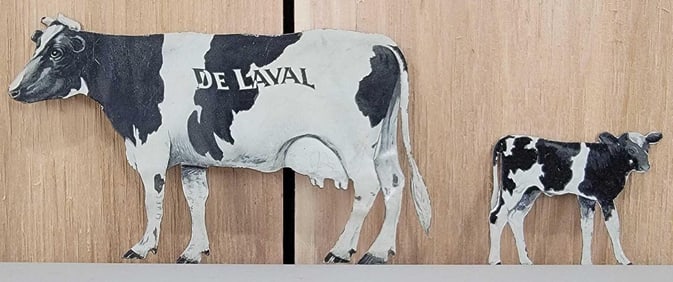 De Laval Holsteins Cow & Calf Metal Signs