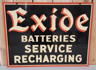 Exide Batteries Service Recharging Metal Sign (TAC)