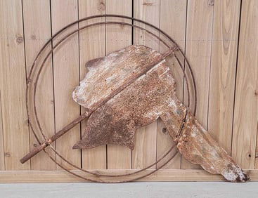 (Pontiac) Full Feather Logo Metal Weather Vane Sign