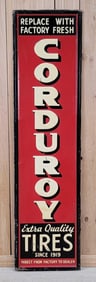 Corduroy Extra Quality Tires Metal Sign (TAC)